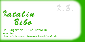 katalin bibo business card